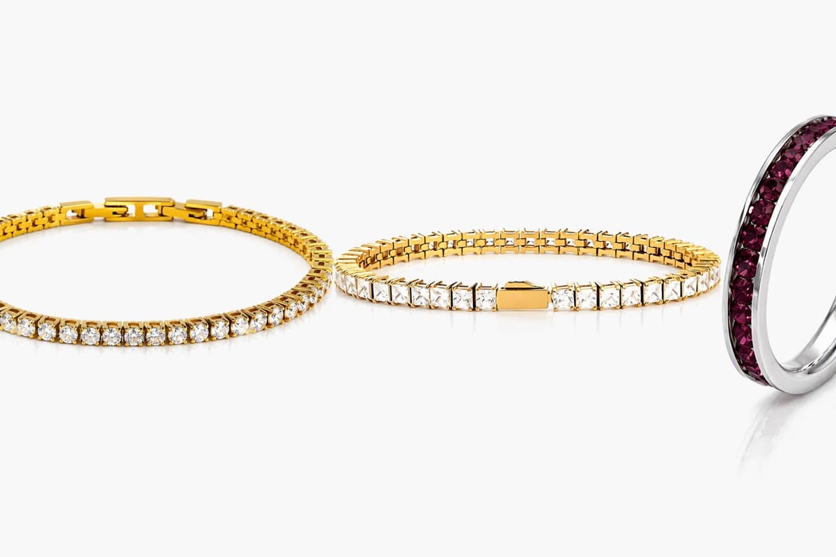 Elegant Square Stone Tennis Bracelet