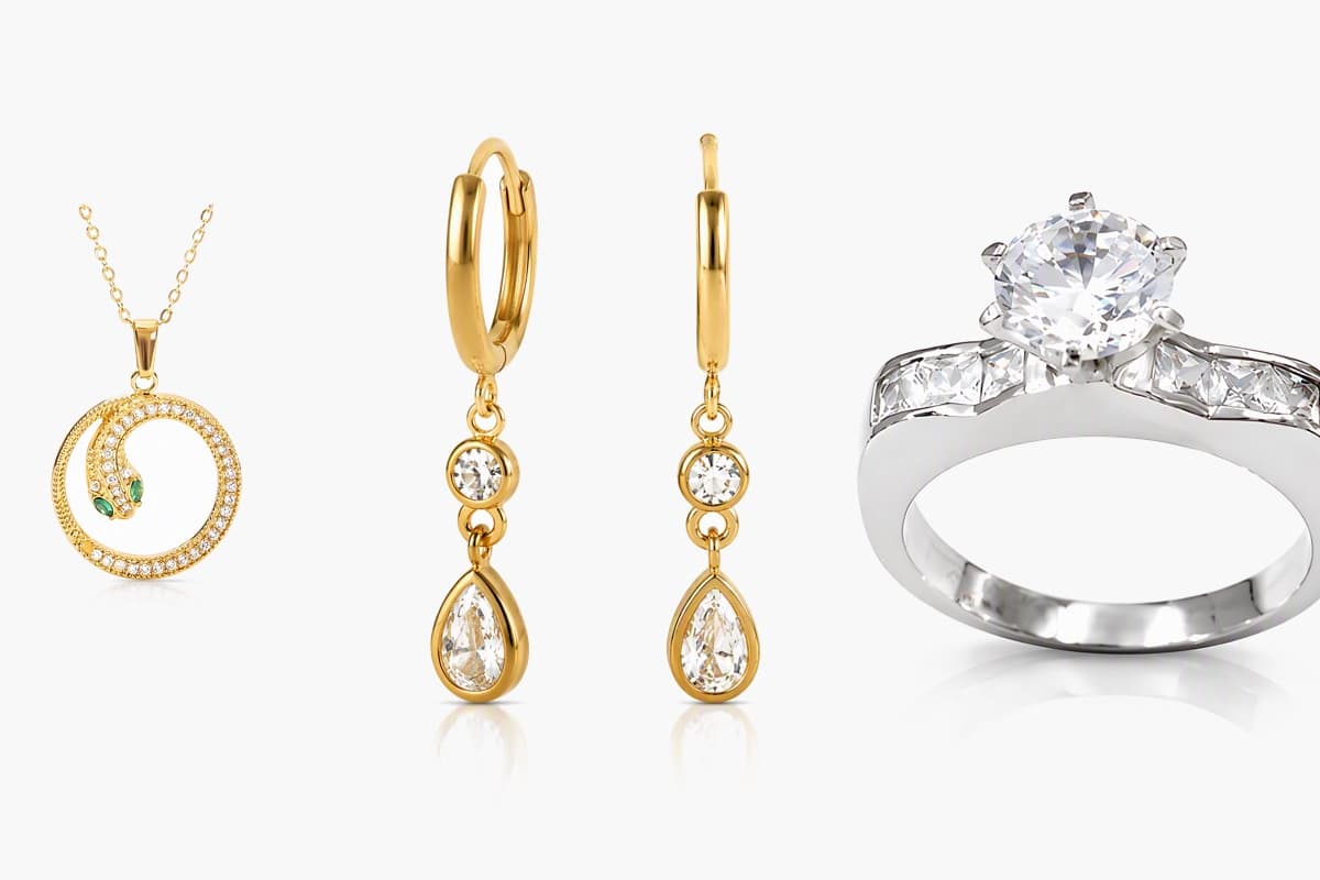 Teardrop Charm Drop Earrings
