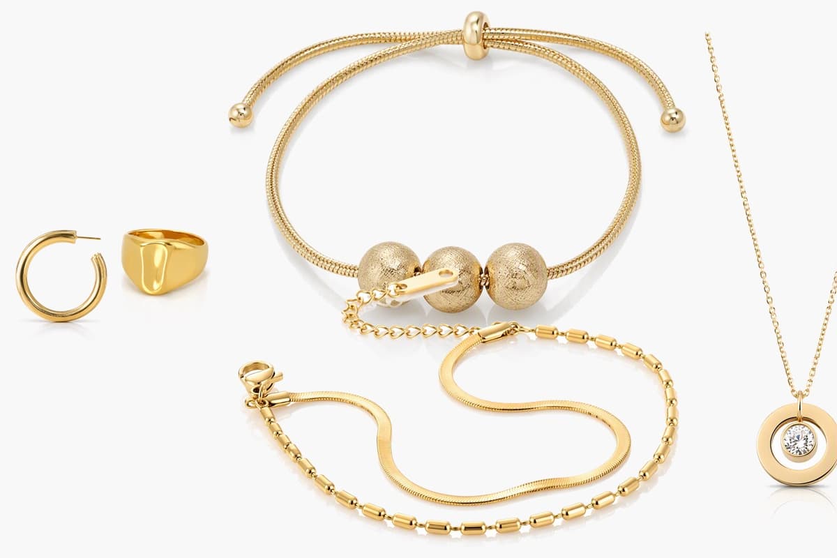 Three-Sphere Snake Chain Bracelet