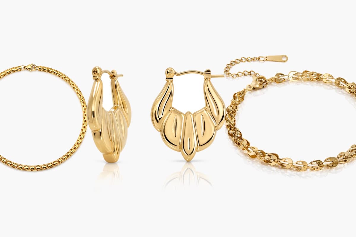 Layered Leaf Hoop Earrings