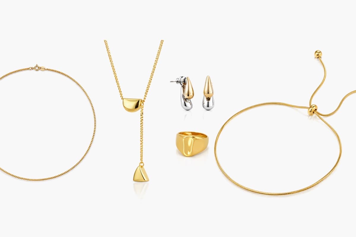 Double Teardrop Stud Earrings
