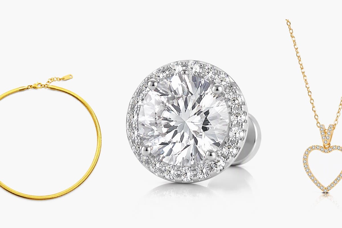 Round Halo Stud Earrings