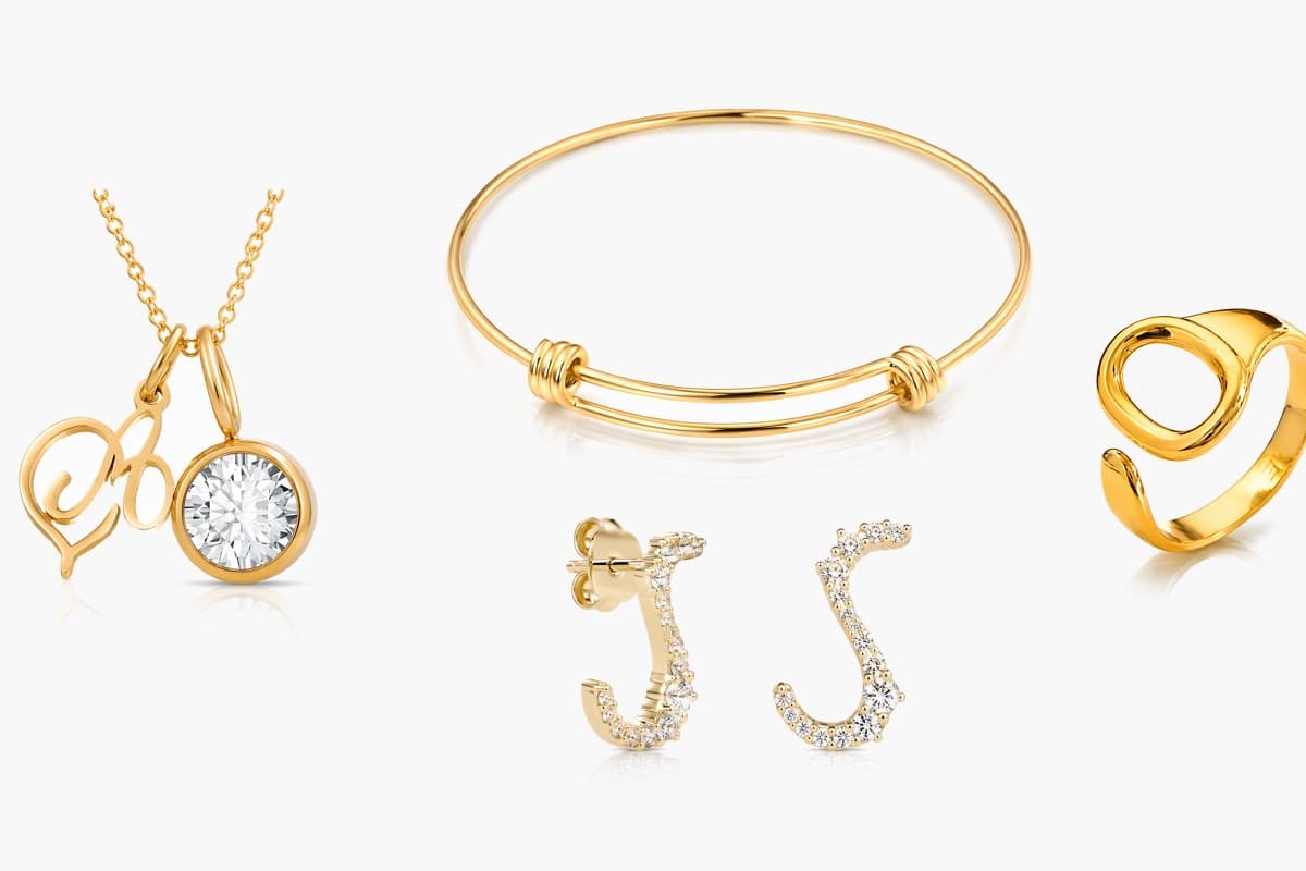 Dainty Initial Letter Pendant Necklace