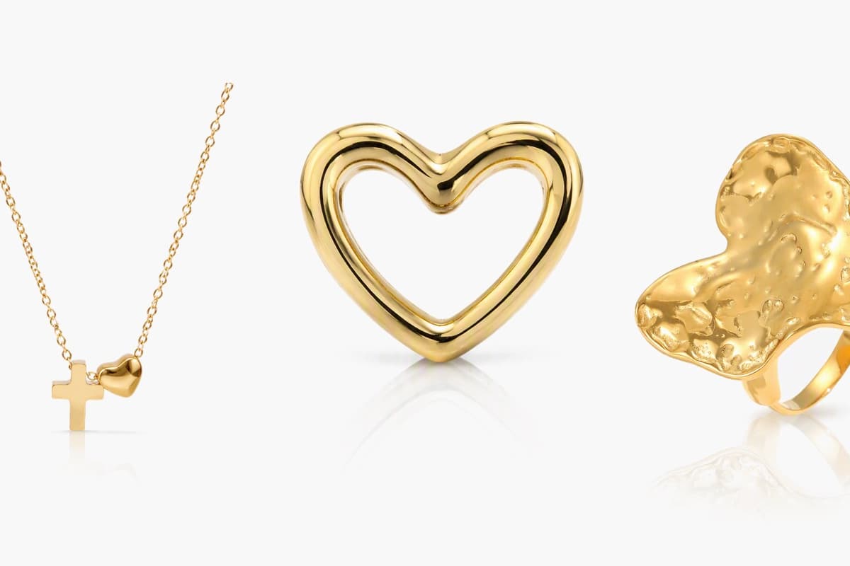 Dainty Cross Heart Charm Necklace