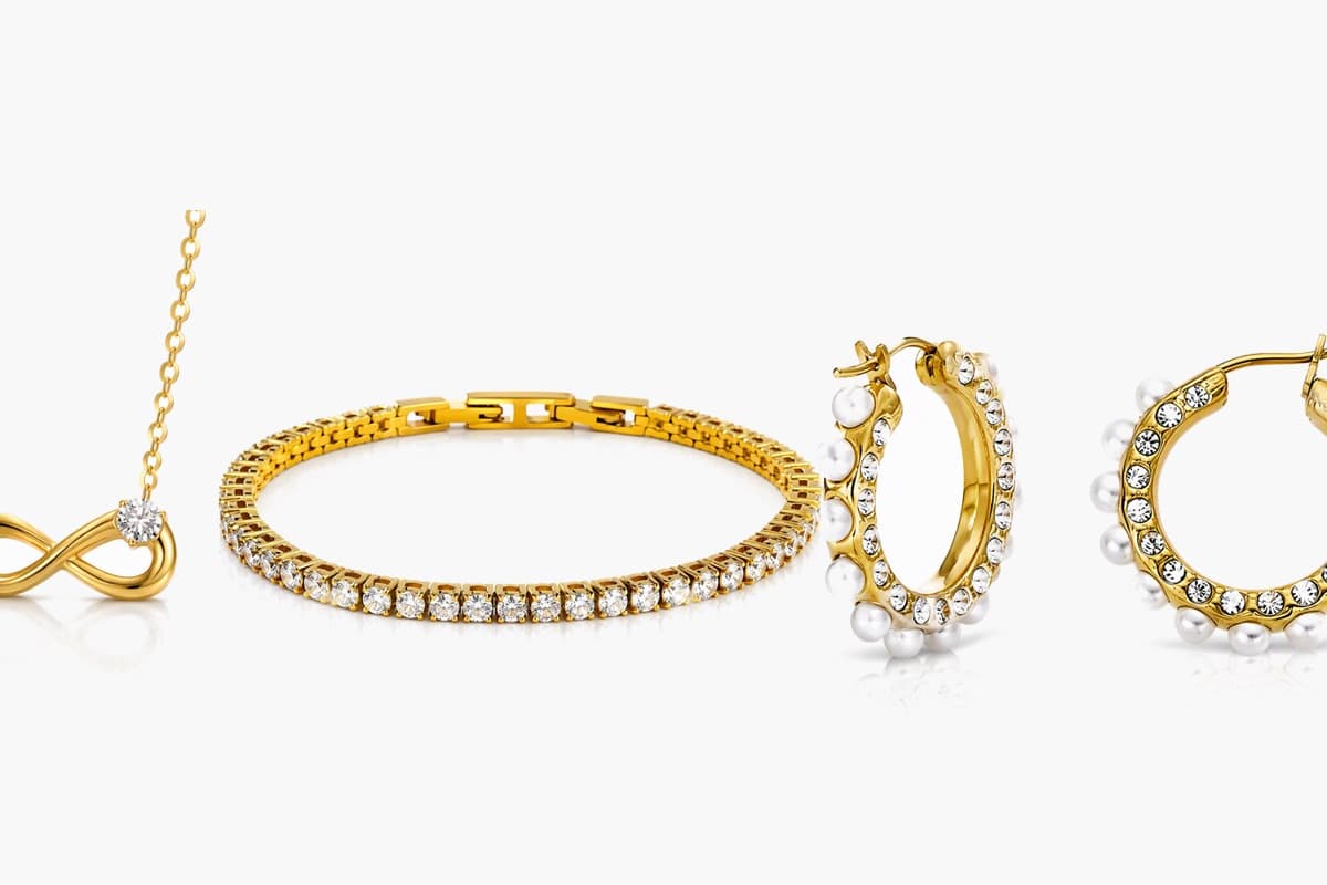 Pearl And Stone Hoop Earrings