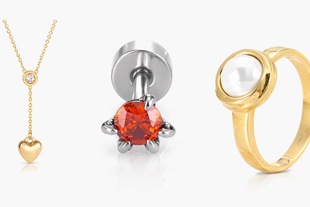 Dainty Round Stone Stud Earrings