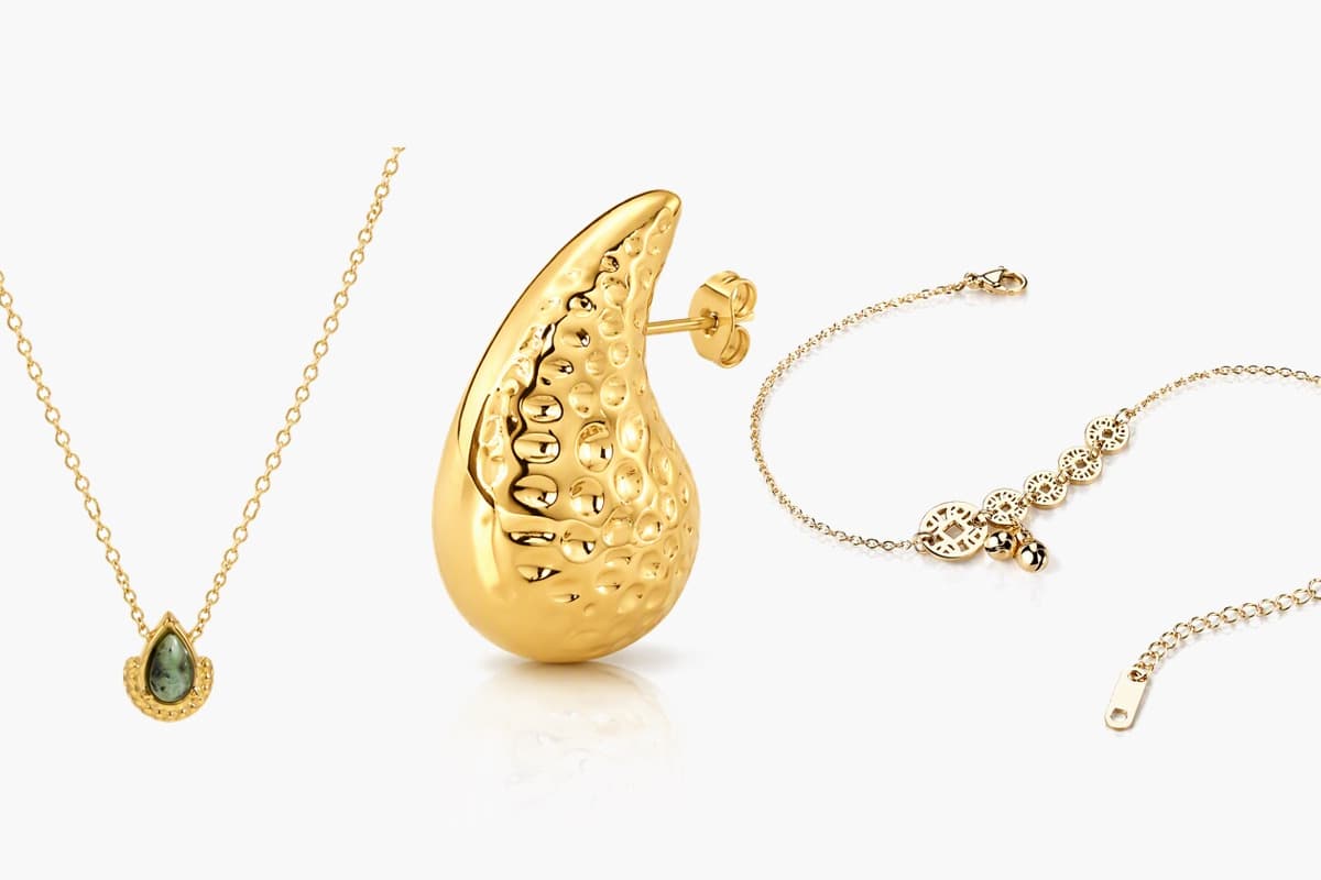 Dainty Teardrop Stone Pendant Necklace