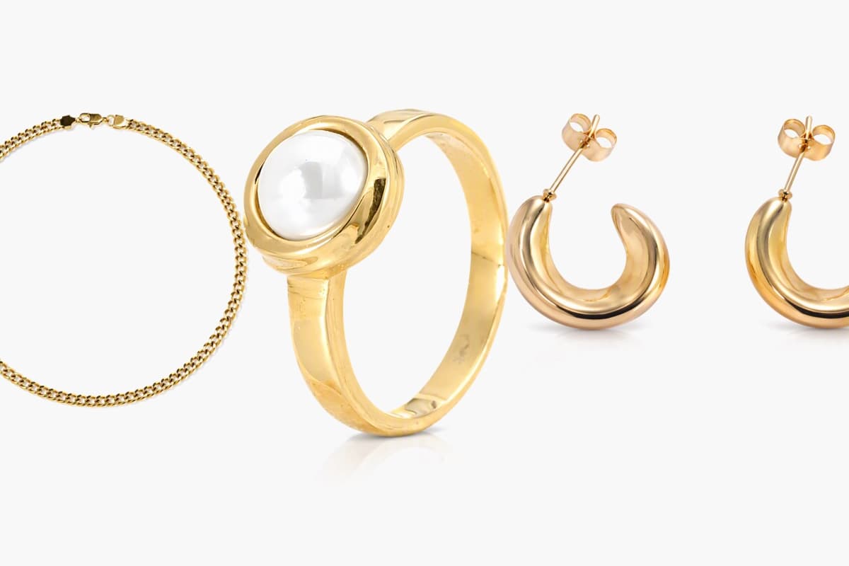 Chunky Crescent Moon Hoop Earrings