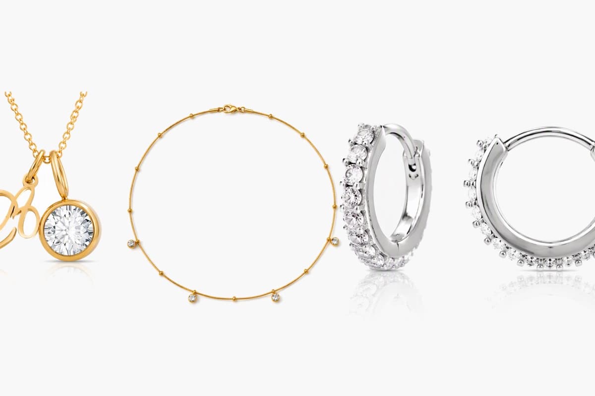 Dainty Paved Huggie Earrings