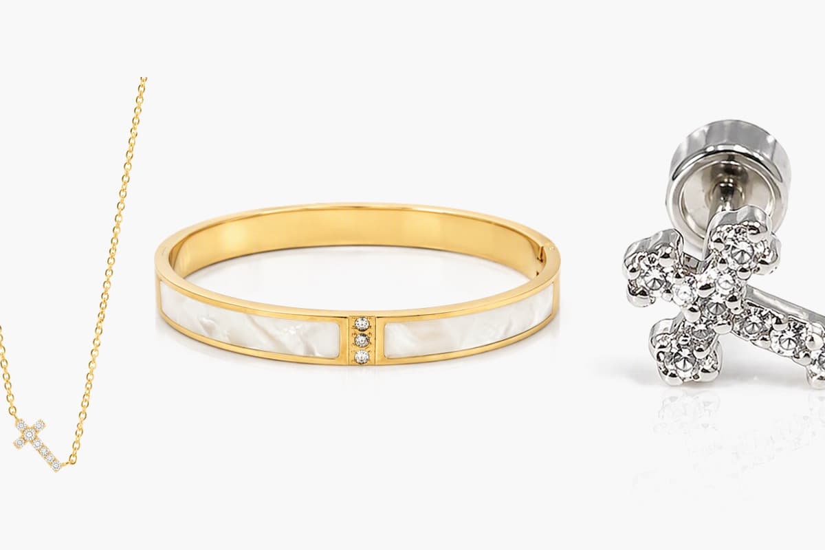 Dainty Cross Stud Earrings