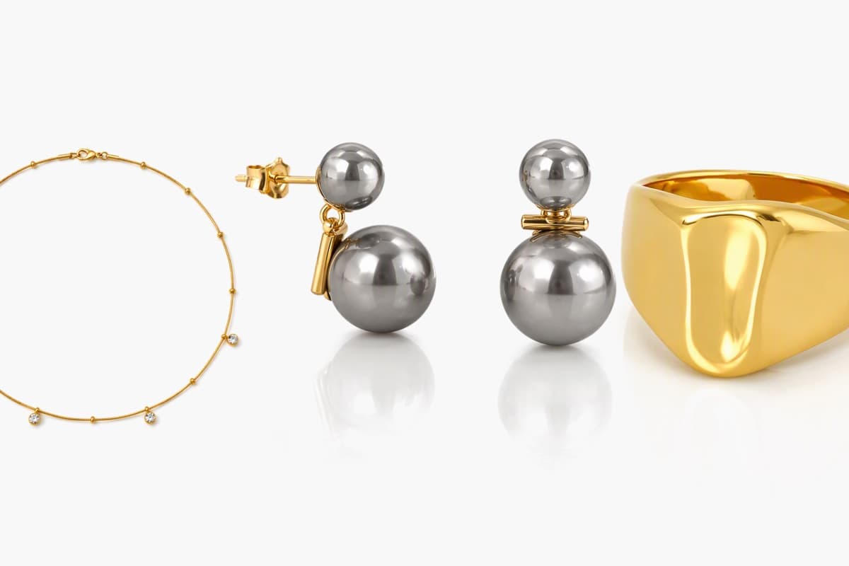 Trendy Double Stone Drop Earrings