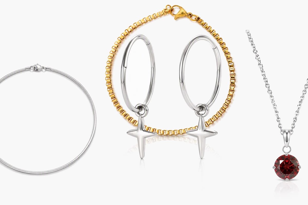 Dainty Star Charm Hoop Earrings