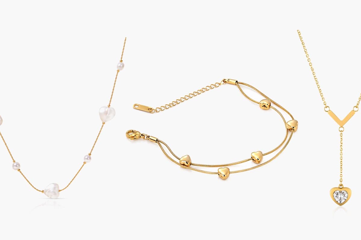 Dainty Double Layer Heart Bracelet