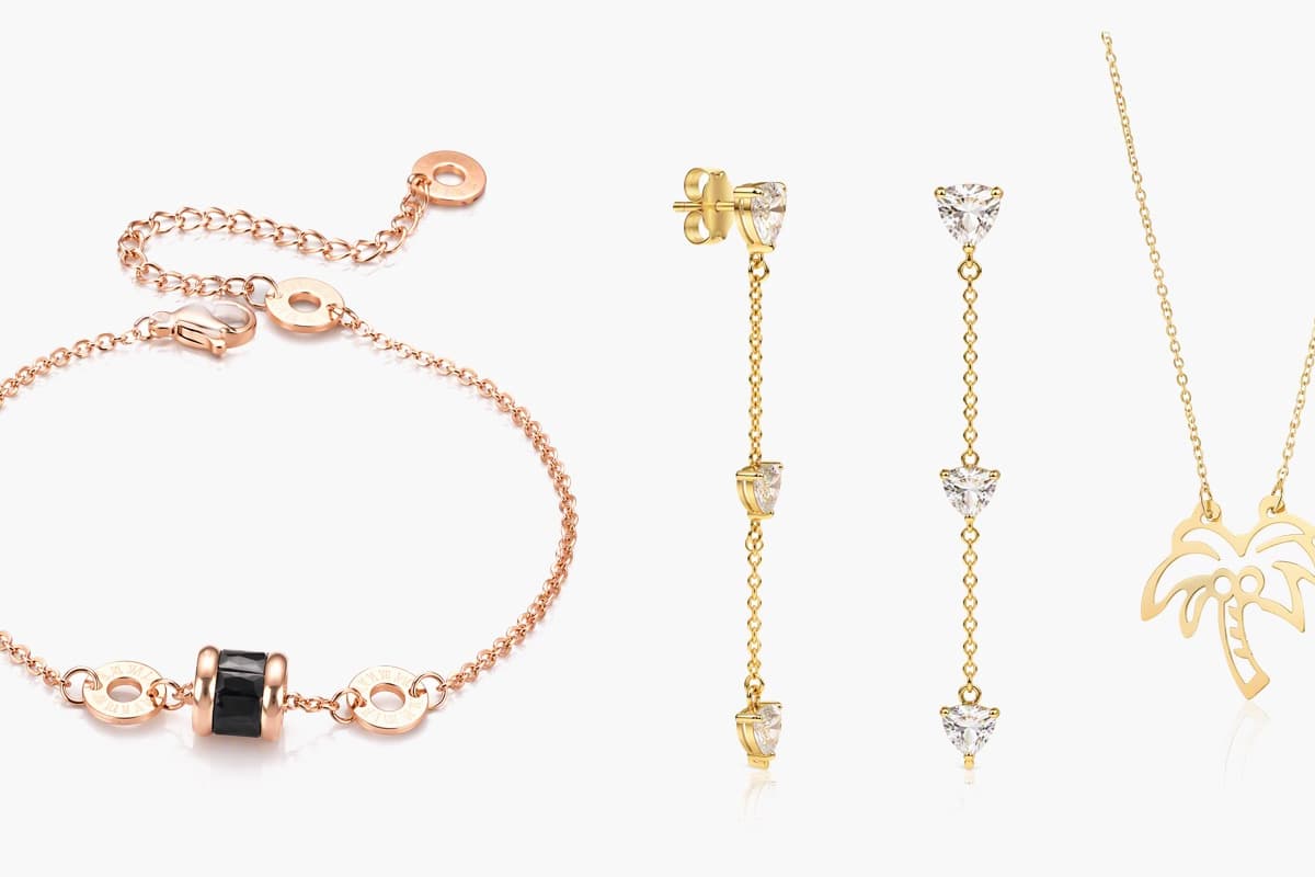 Dainty Heart Chain Drop Earrings