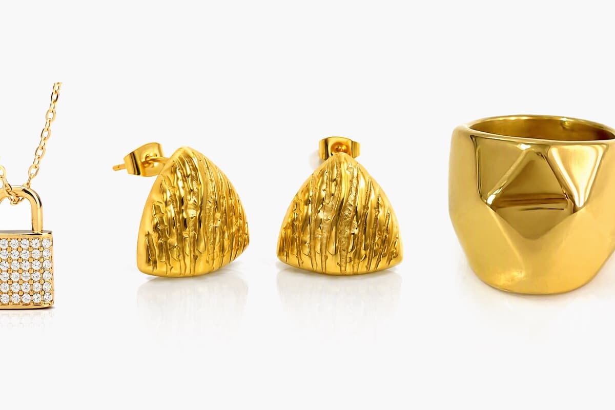 Textured Triangle Drop Earrings