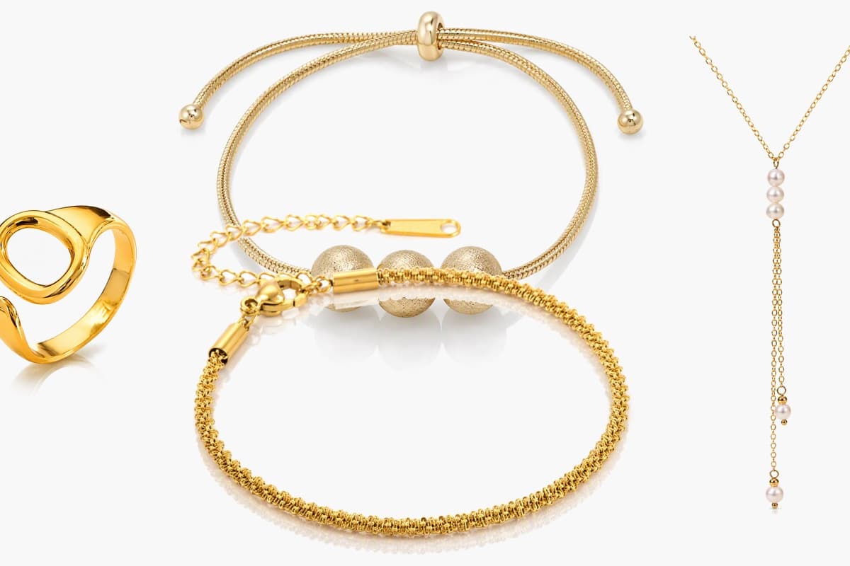 Three-Sphere Snake Chain Bracelet