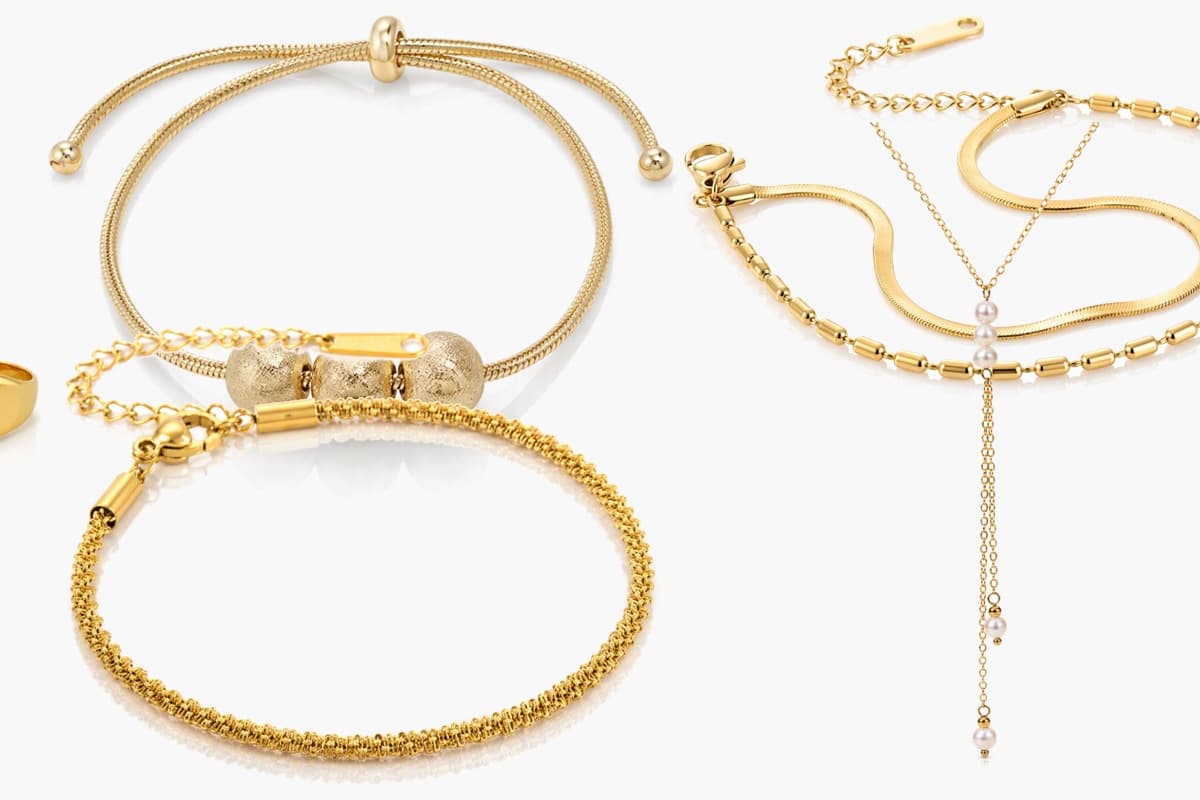 Three-Sphere Snake Chain Bracelet