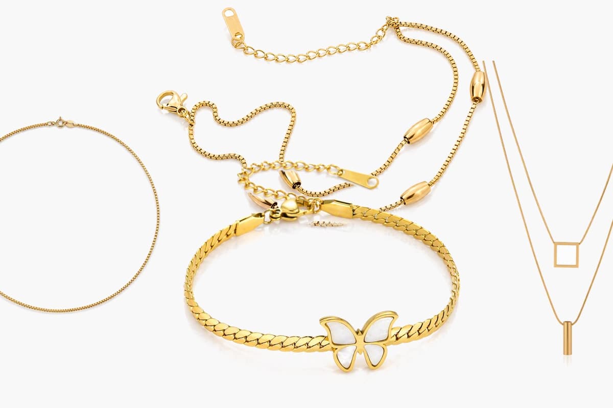 Minimalist Bar Square Snake Chain Necklace