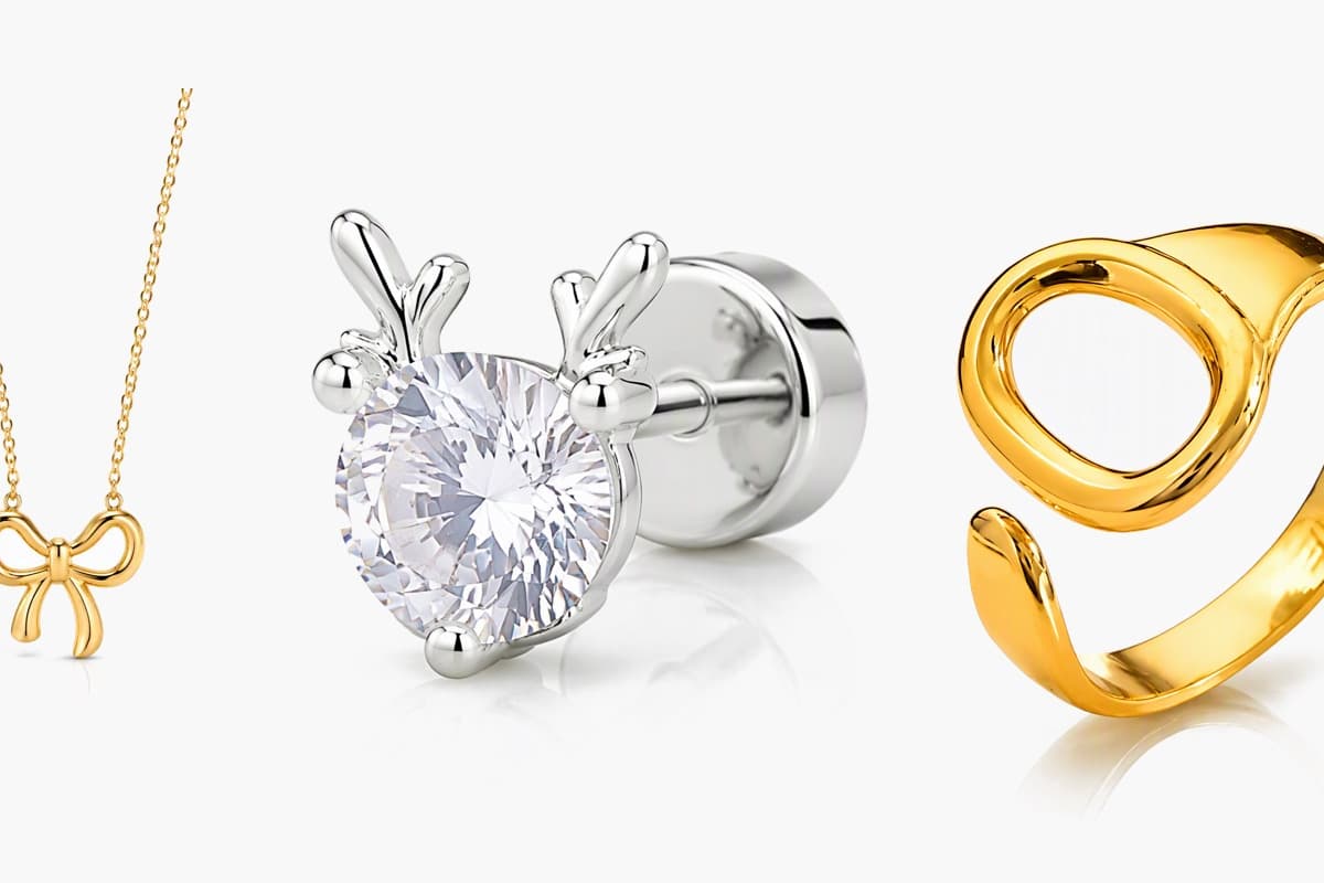 Cute Deer Antler Stud Earrings