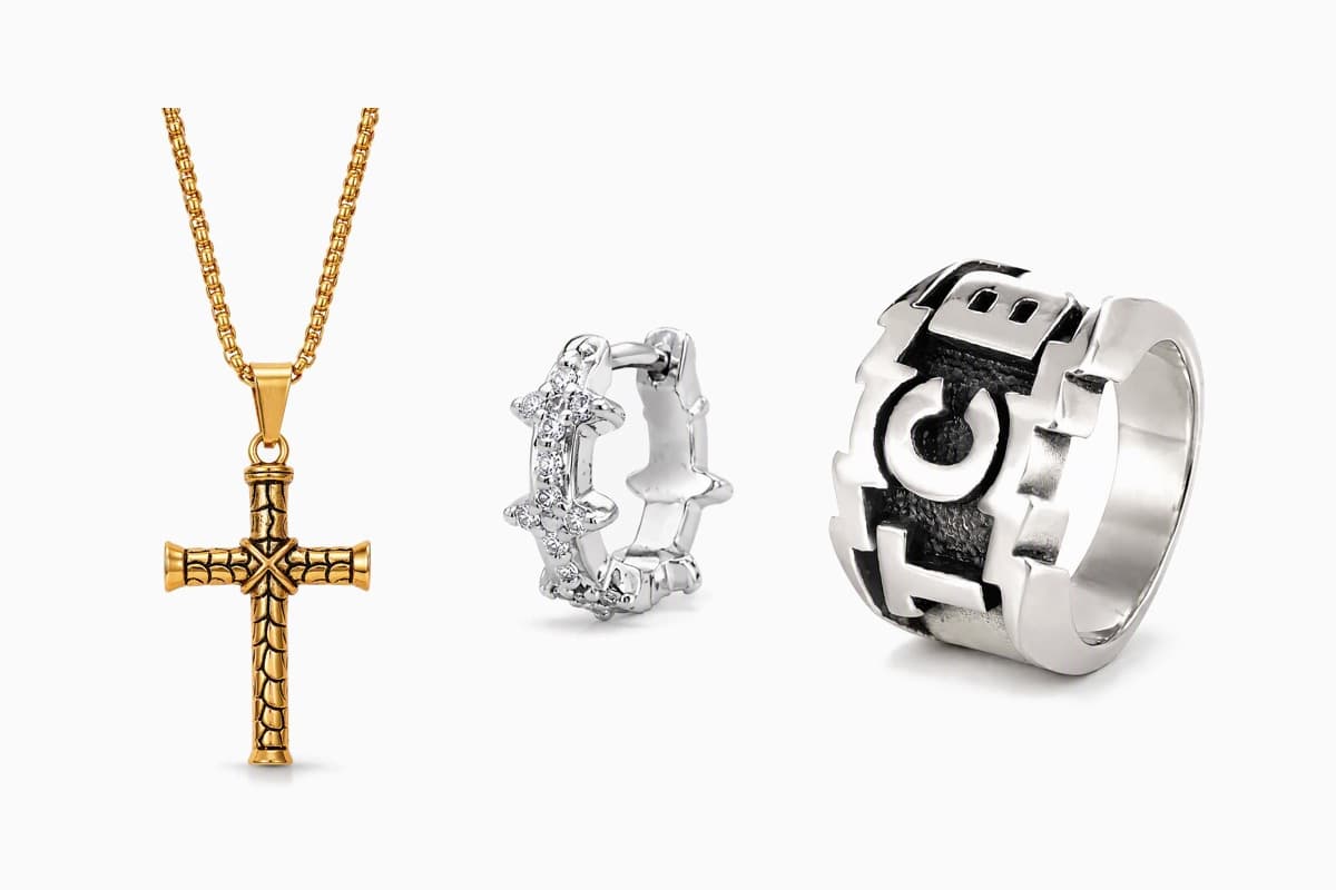 Trendy Cross Hoop Earrings
