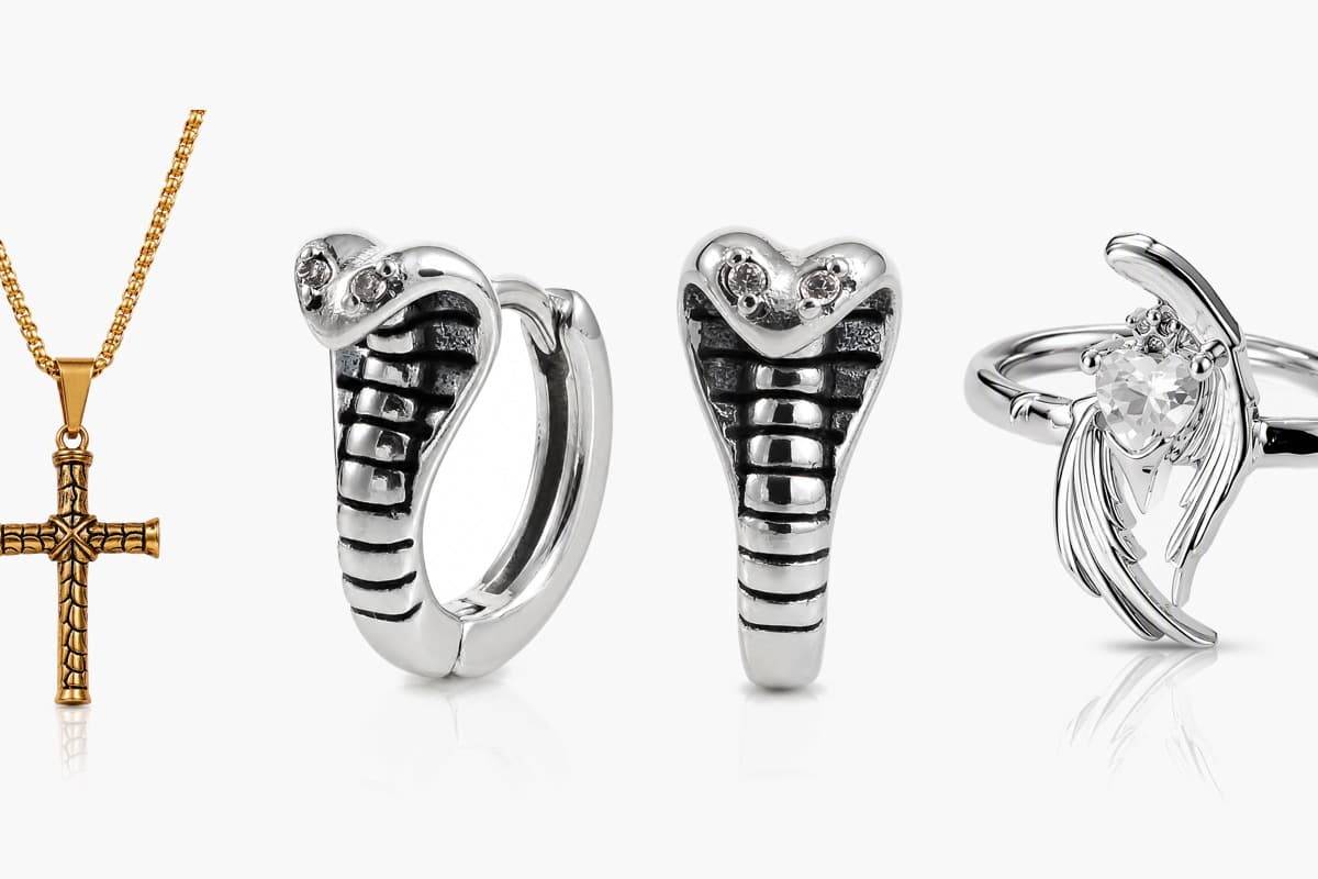 Snake Head Huggie Earrings
