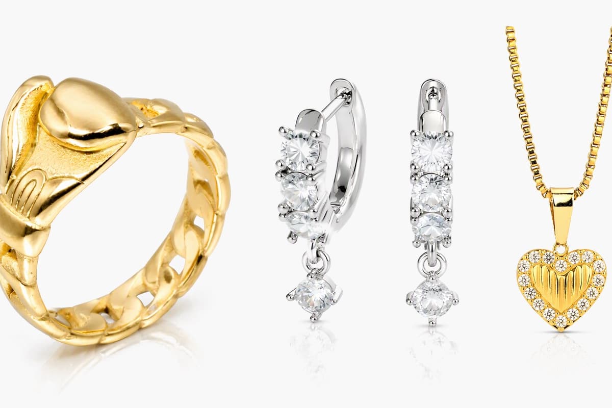 Trendy Cross Charm Huggie Earrings