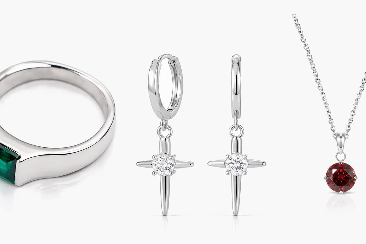 Minimalist Cross Charm Huggie Earrings