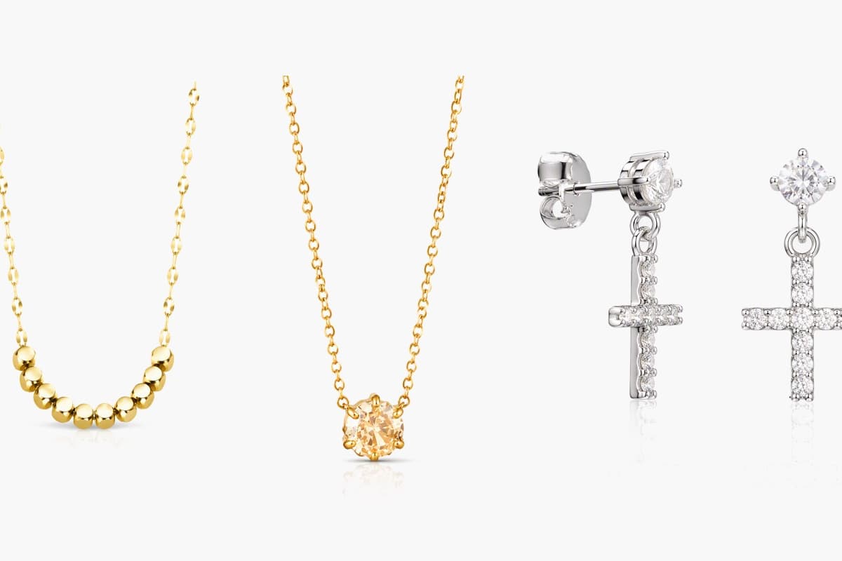Dainty Cross Drop Earrings