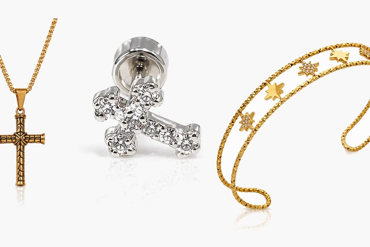 Dainty Cross Stud Earrings