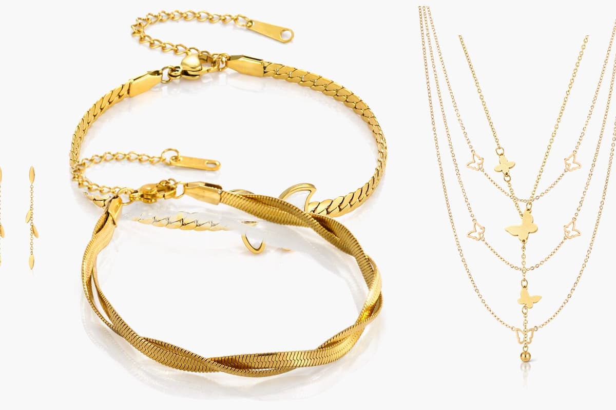 Dainty Leaf Chain Drop Earrings