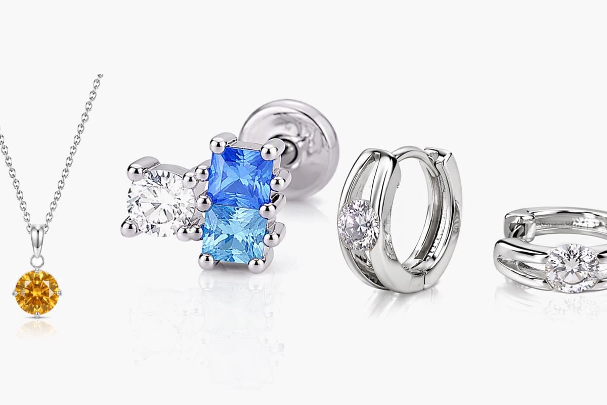 Dainty Single Stone Huggie Earrings