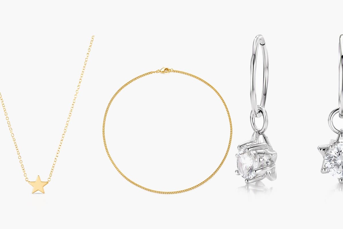 Cute Star Charm Hoop Earrings