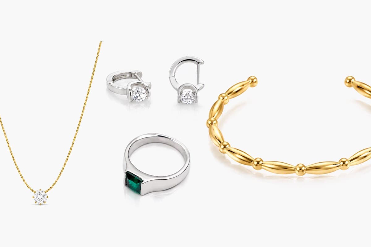 Dainty Single Stone Huggie Earring