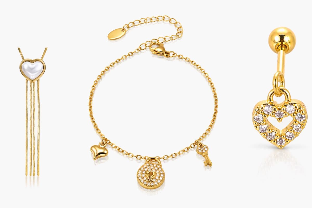 Elegant Heart Snake Chain Necklace
