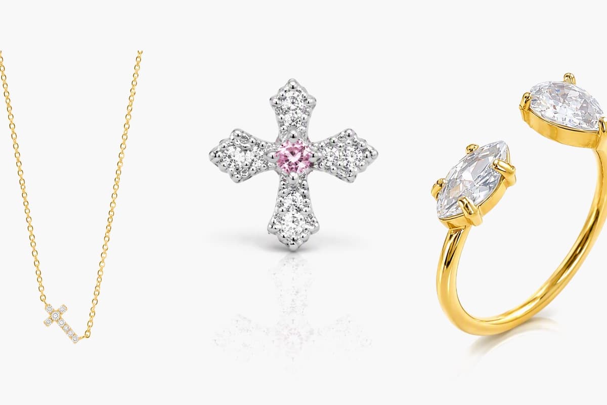 Dainty Cross Stud Earrings