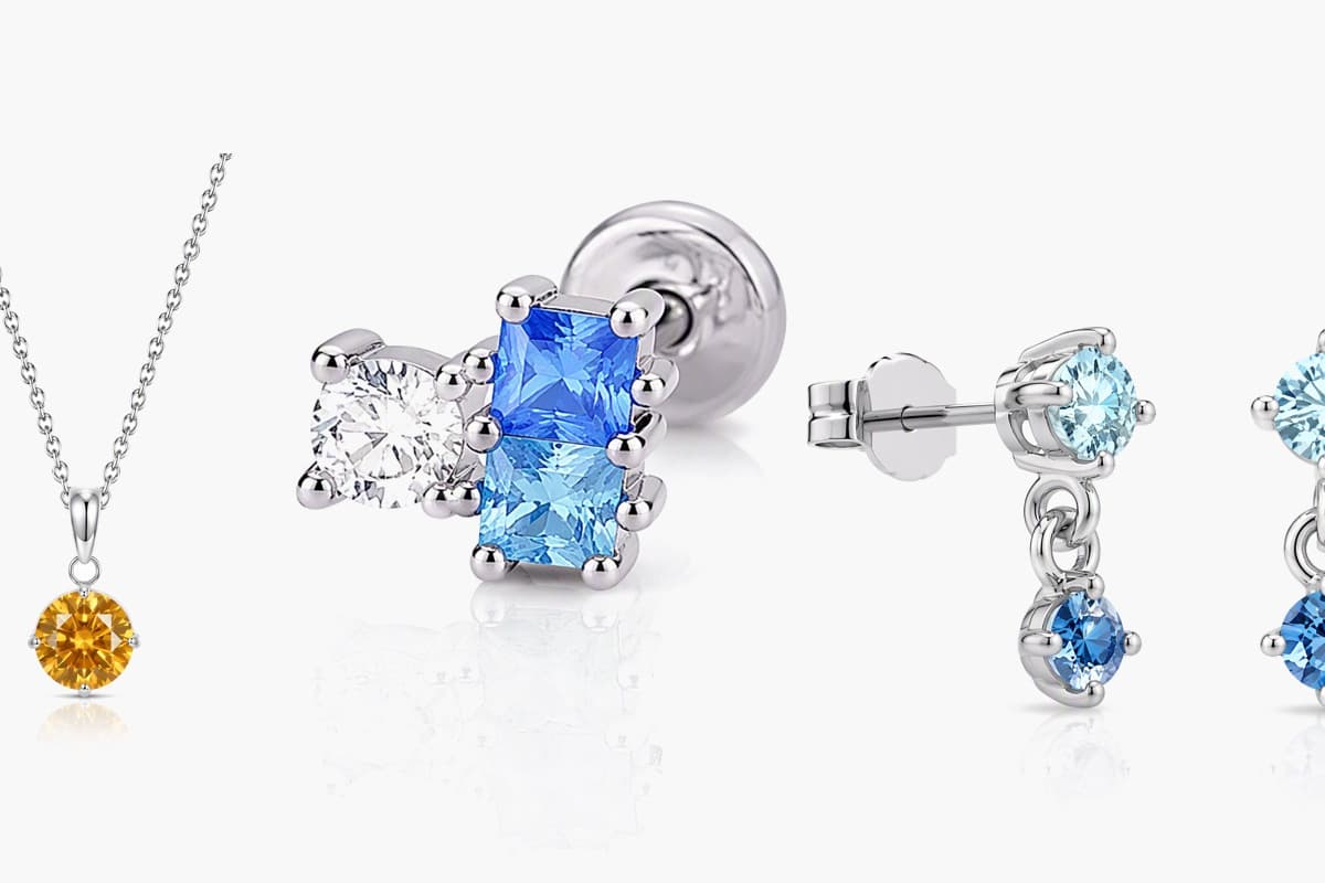 Dainty Two-Stone Drop Earrings