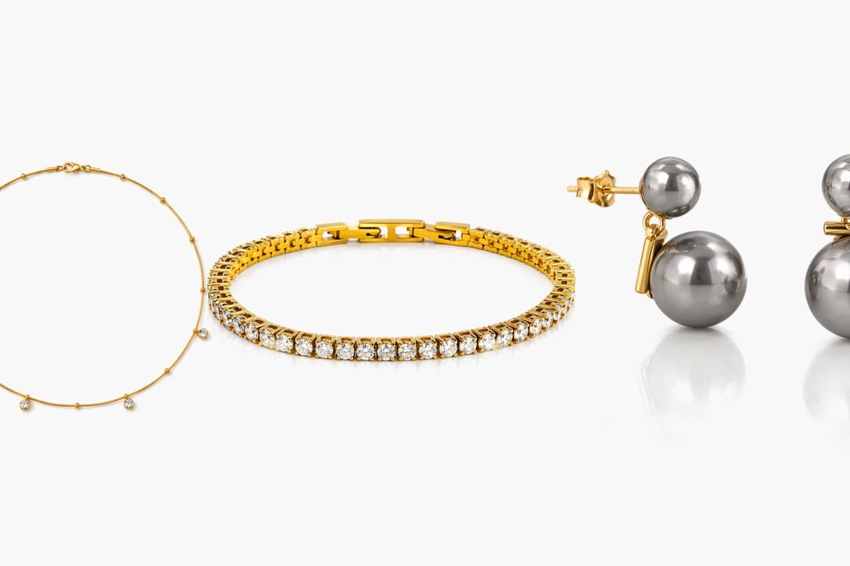 Trendy Double Stone Drop Earrings