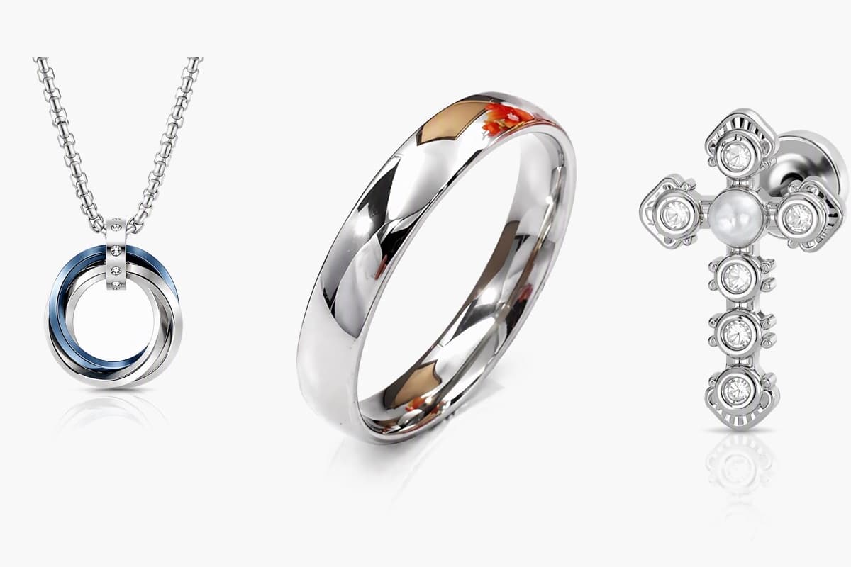 Trendy Double Ring Pendant Necklace