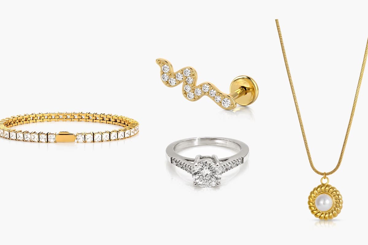 Dainty Flower & Snake Stud Earrings