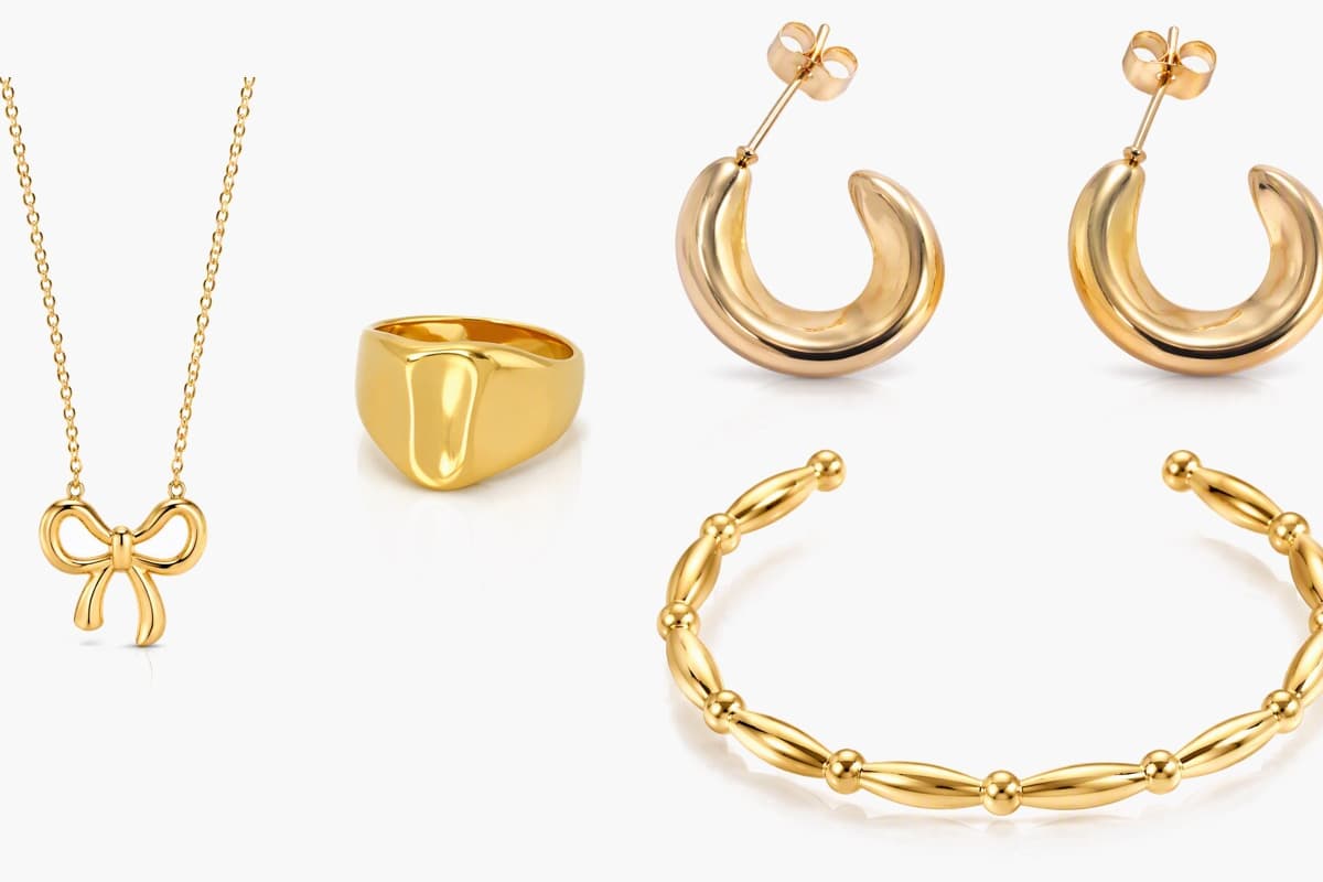Chunky Crescent Moon Hoop Earrings