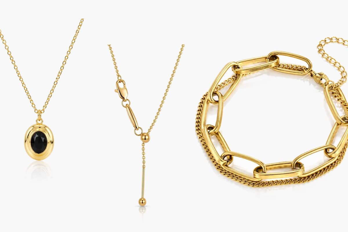 Dainty Oval Stone Pendant Necklace
