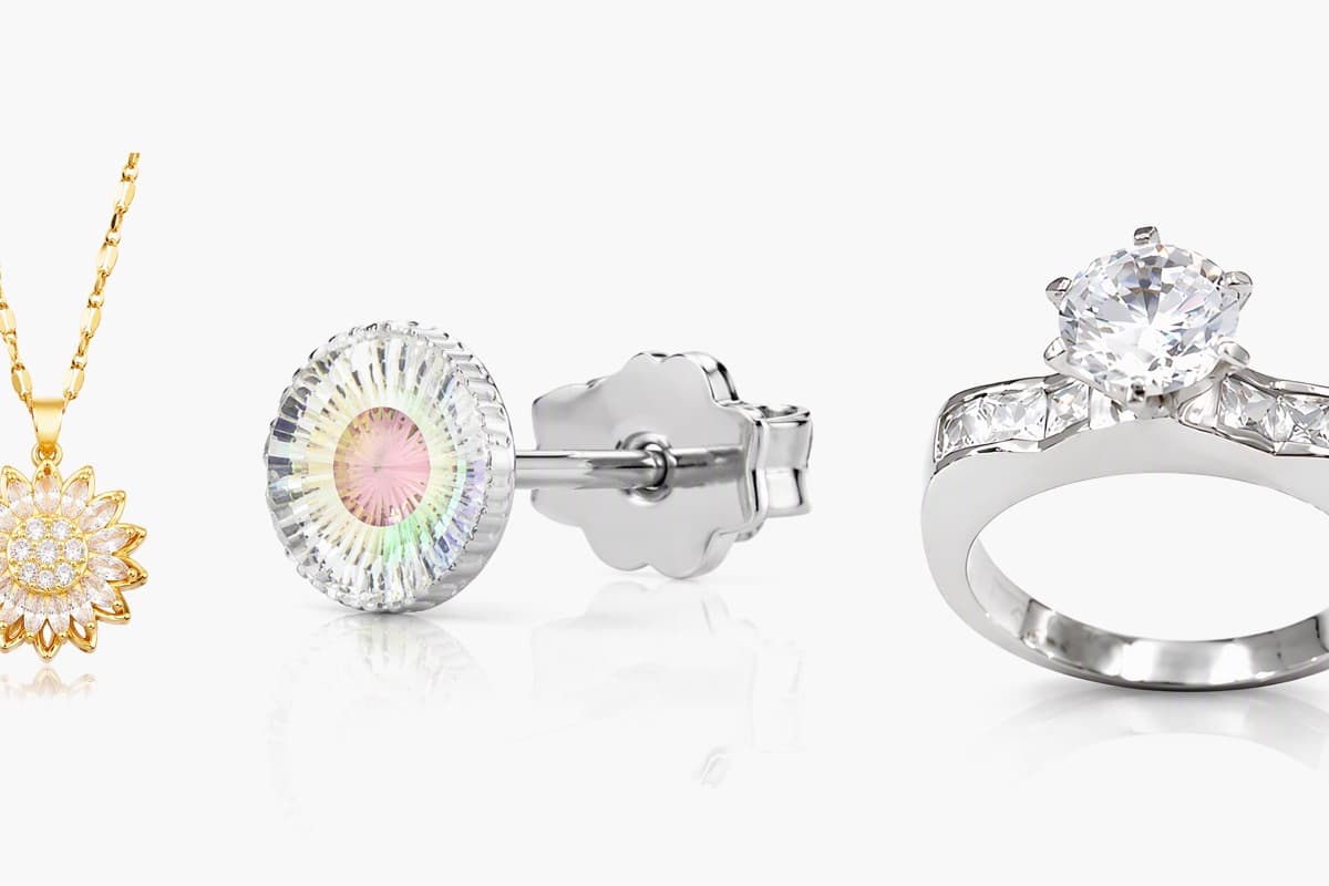 Dainty Ferris Wheel Stud Earrings