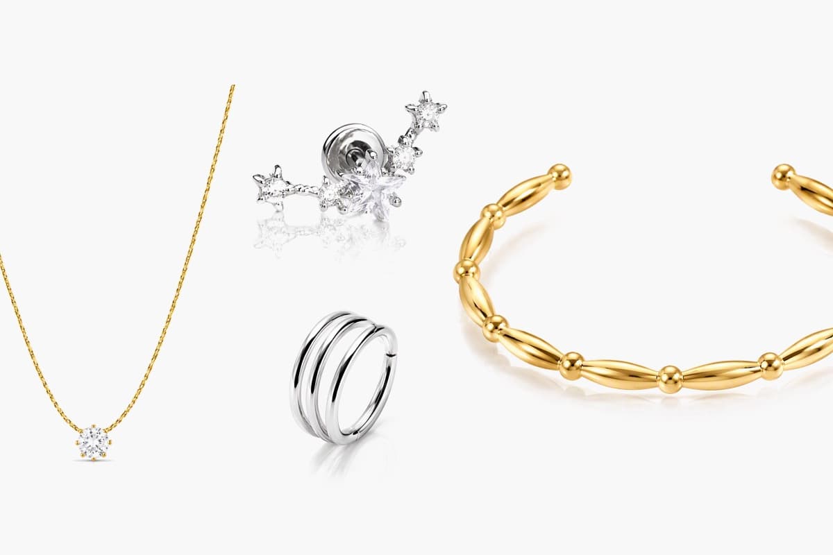 Dainty Star Cluster Stud Earrings
