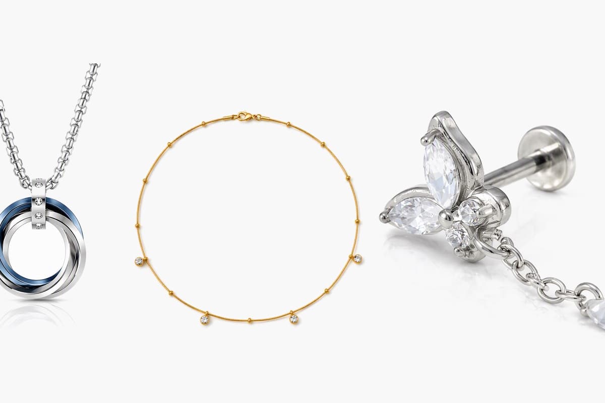 Trendy Double Ring Pendant Necklace