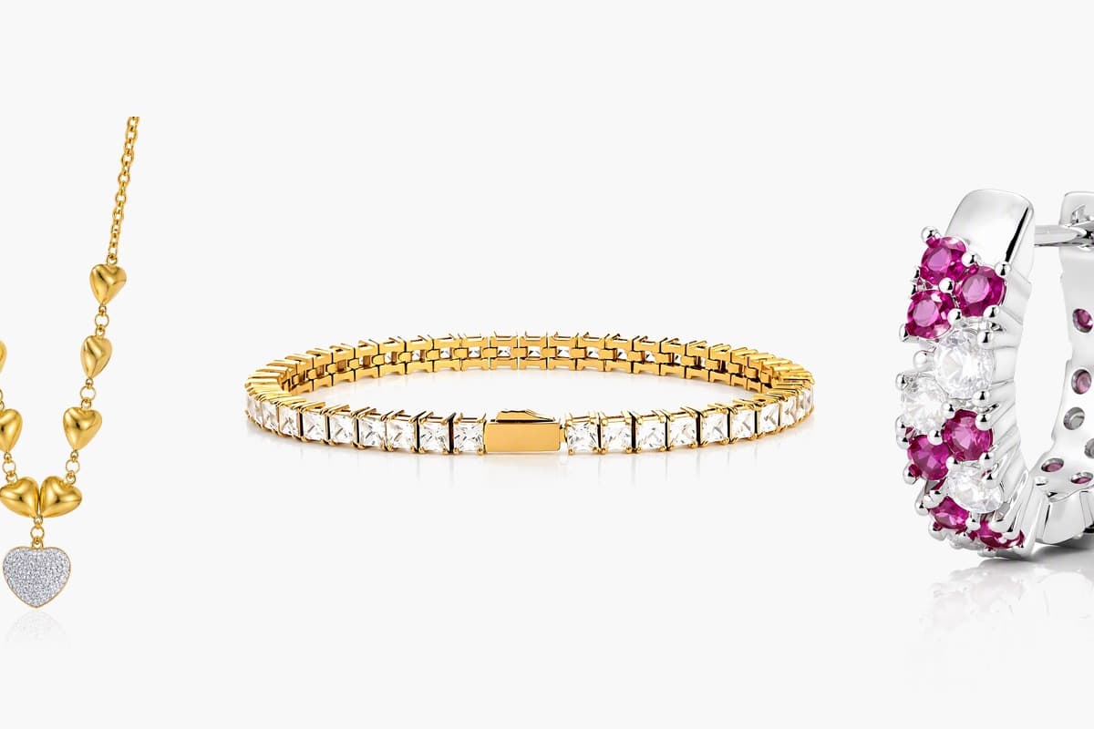 Cluster Gem Huggie Earrings