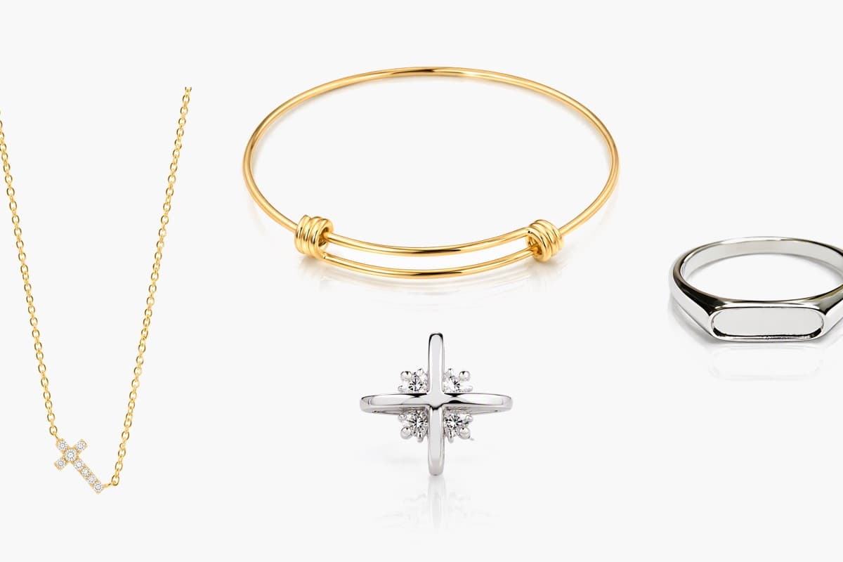 Dainty Cross Stud Earrings