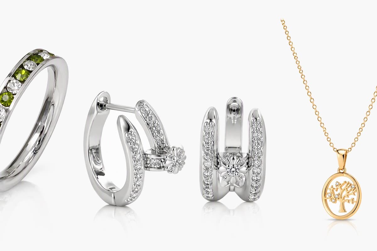 Dainty Flower Leaf Huggie Earrings