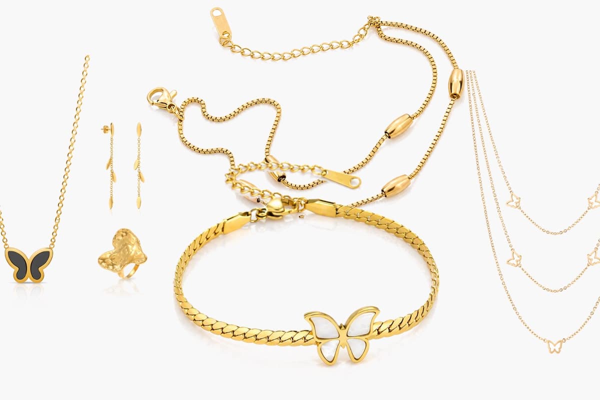 Dainty Leaf Chain Drop Earrings