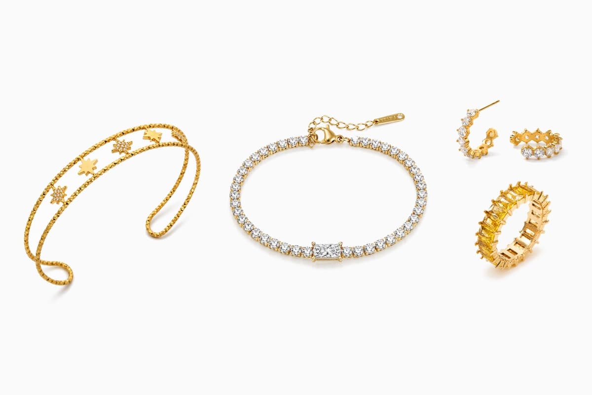 Dainty Stone Huggie Earrings