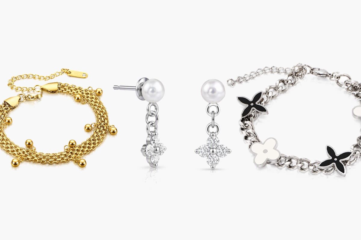 Dainty Four-Leaf Clover Drop Earrings